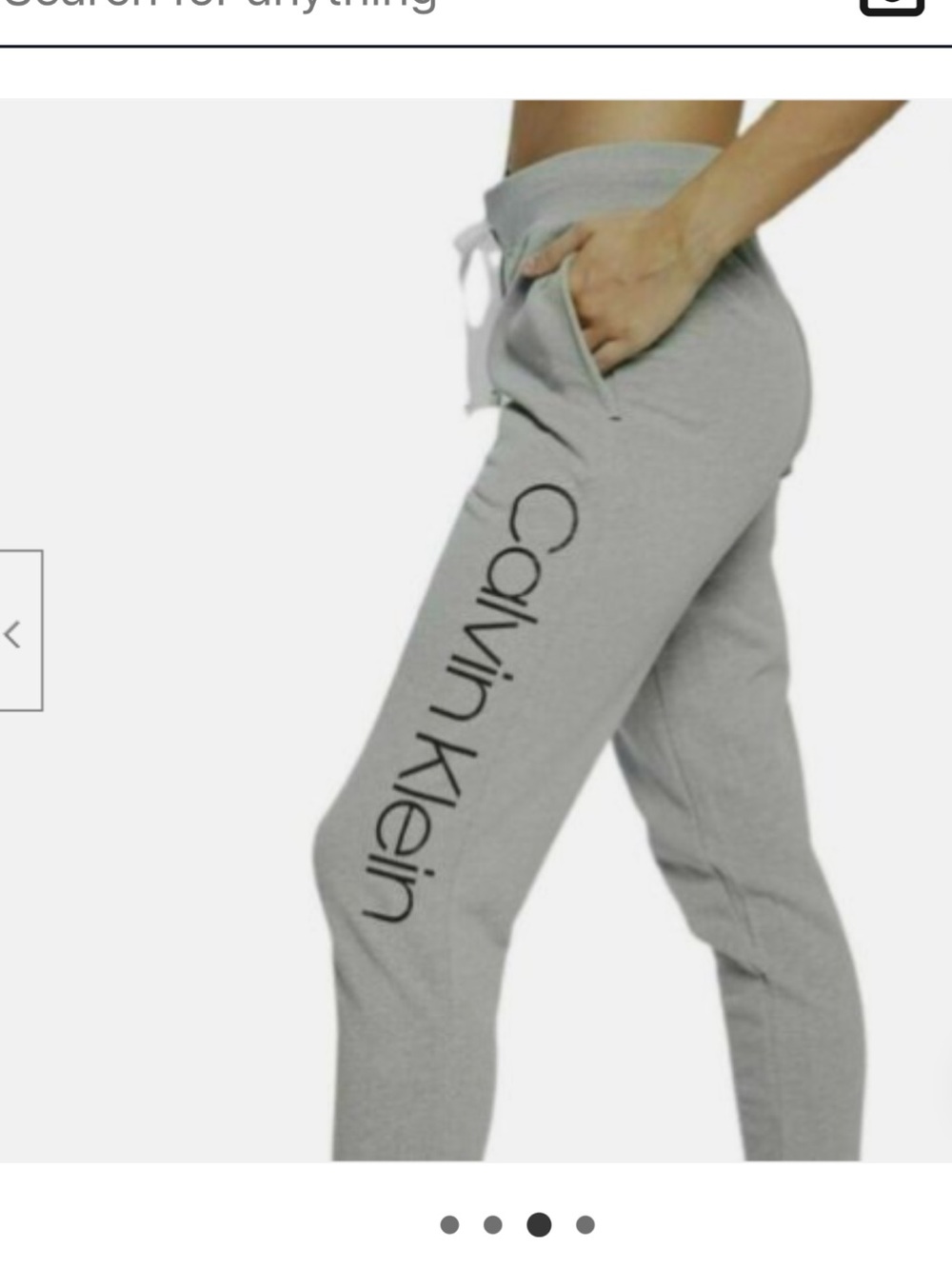 Calvin Klein Women's French Terry Joggers Gray and Black - NWOT- size S - Picture 5 of 8